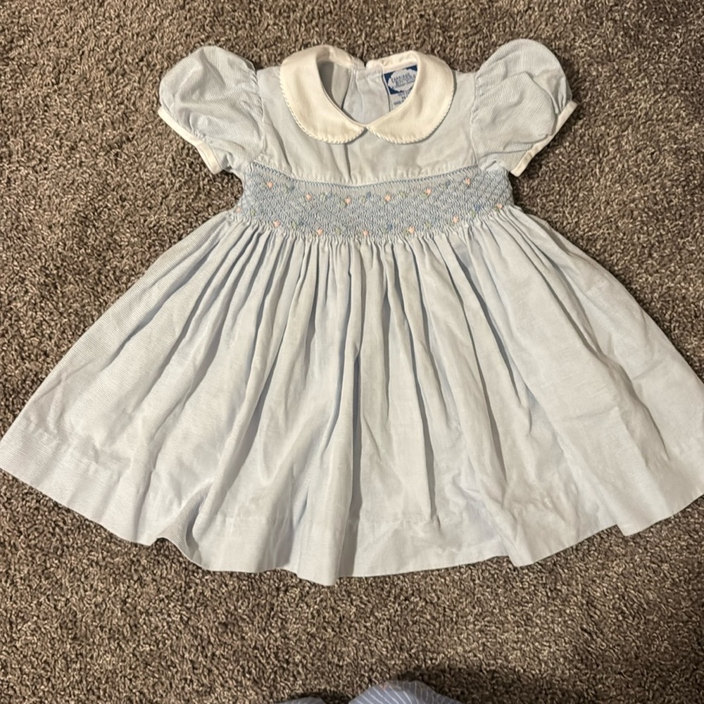 Vintage smoked carriage boutique by friendknit creations girls dress